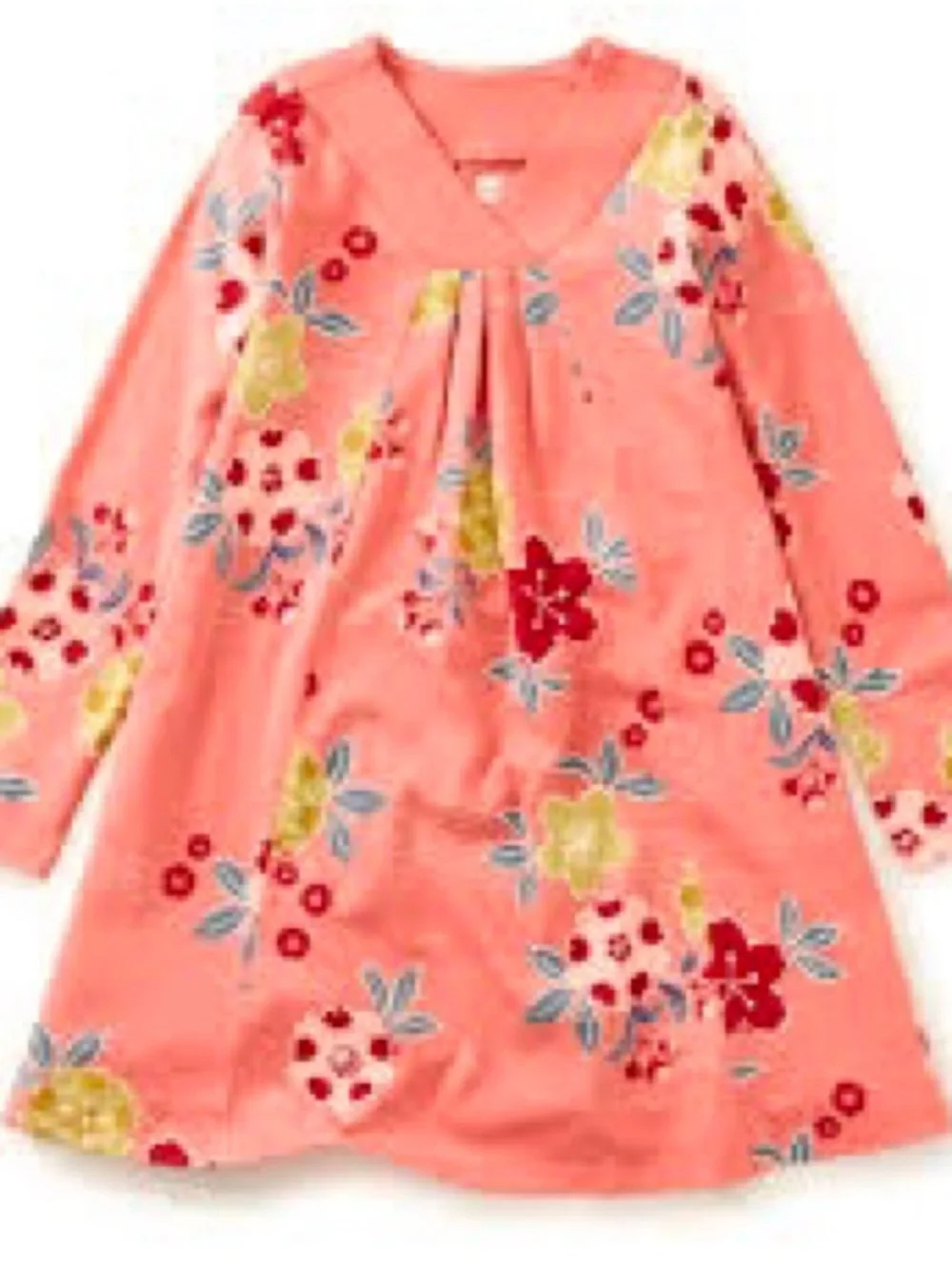 Tea collection riko cherry blossom long sleeve trapeze dress 10